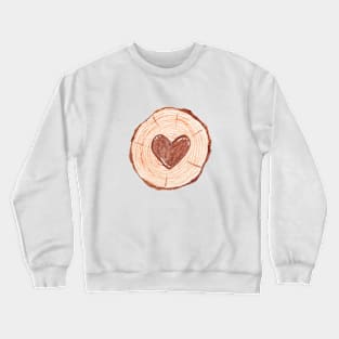 wood heart Crewneck Sweatshirt